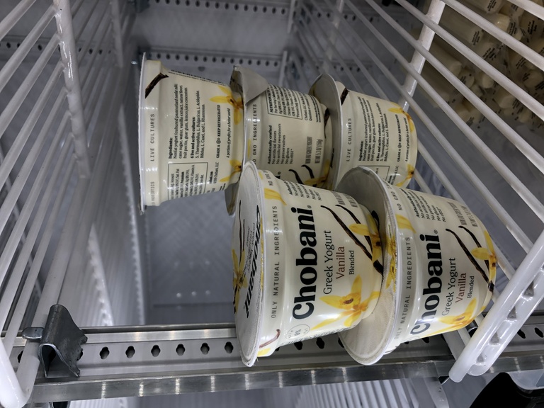 Greek yogurt cups in the Fueling Station.